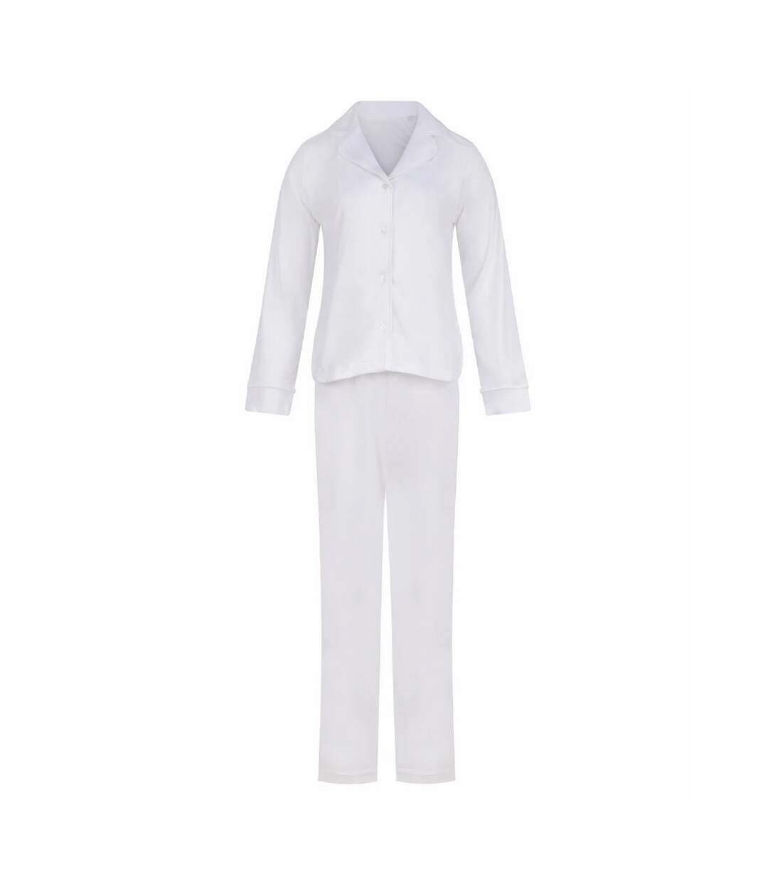 Ensemble De Pyjama Manches Longues Femme Blanc Cassé Towel City-1