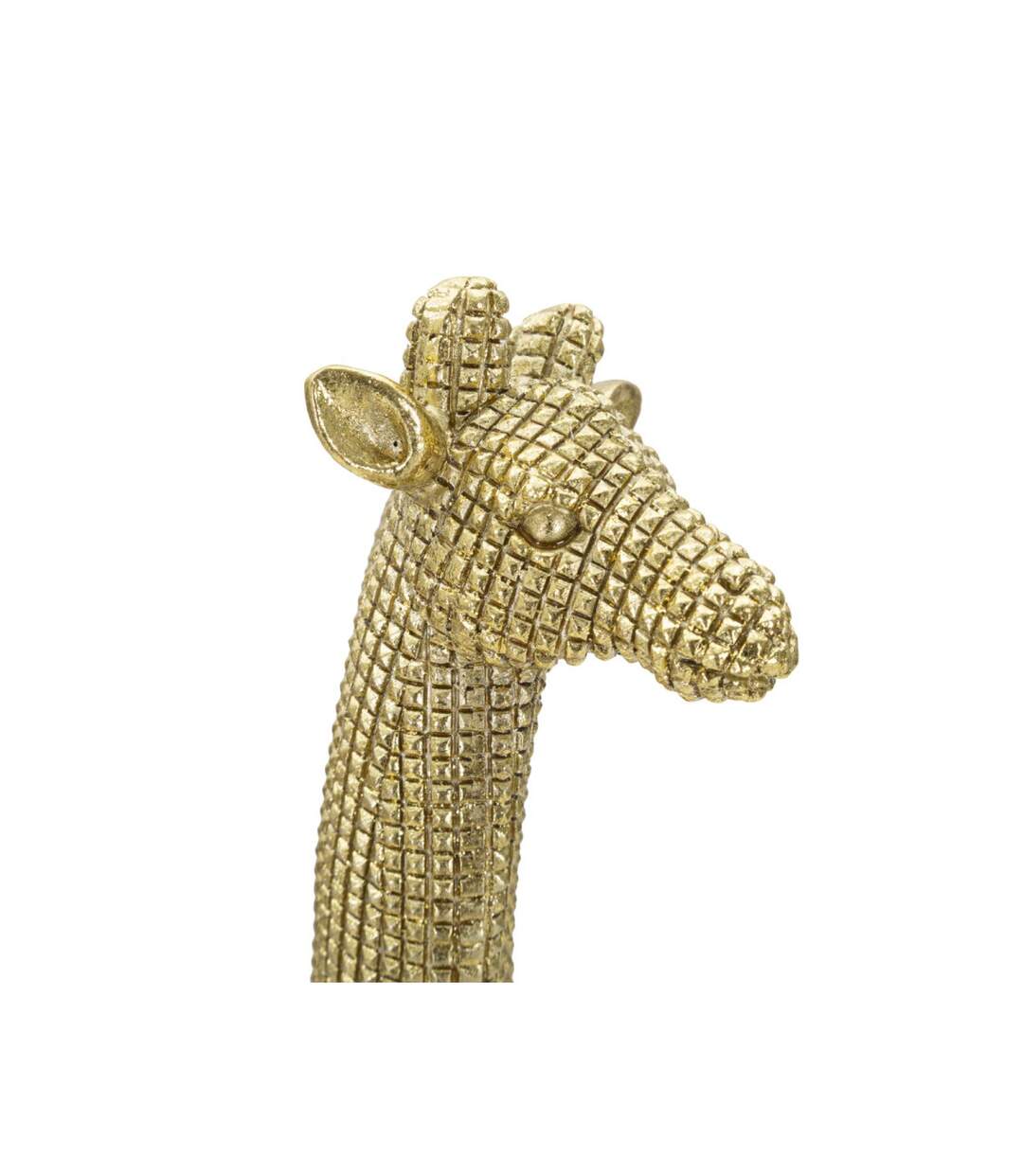 Statuette Déco en Résine Girafe 40cm Or-3