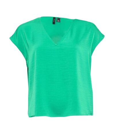 Womens/ladies marys dana satin top green Vero Moda