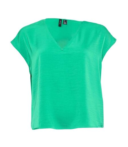 Womens/ladies marys dana satin top green Vero Moda
