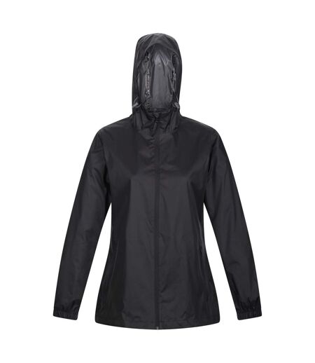 Regatta Womens/Ladies Packaway Waterproof Jacket (Black) - UTRG6167