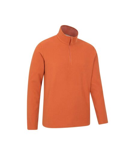 Mens Camber Ii Half Zip Fleece Top Burnt Orange Mountain Warehouse