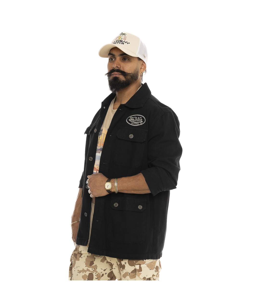 Veste homme canvas avec broderie dans le dos Hart Vondutch-3