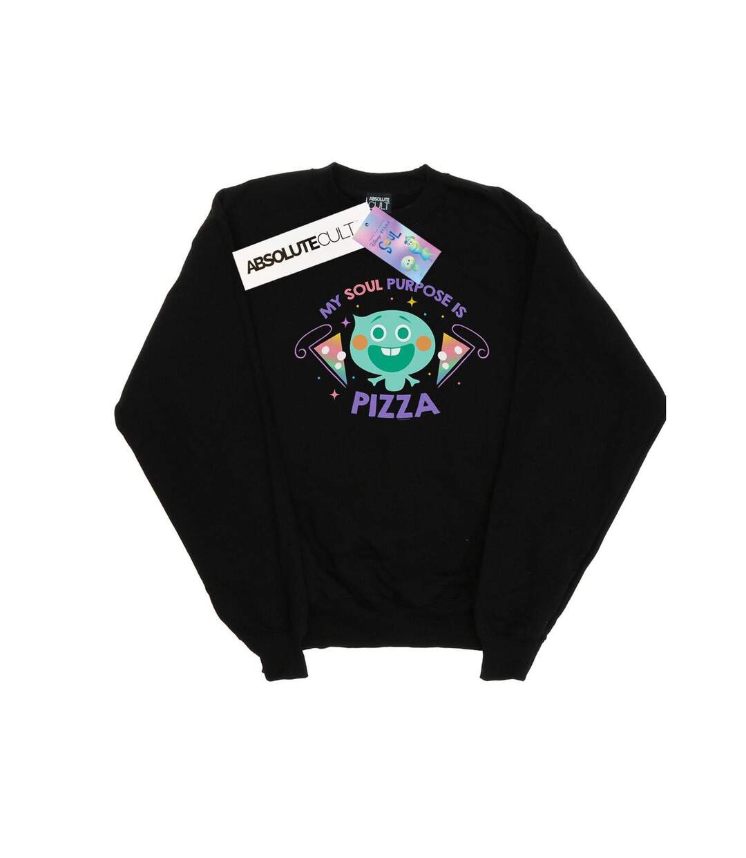 Disney Womens/Ladies Soul 22 Soul Purpose Is Pizza Sweatshirt (Noir) - UTBI36461-1