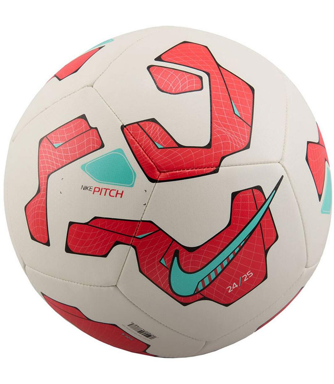 Ballon De Foot Pitch Team Taille 5 Blanc Rouge Nike-1