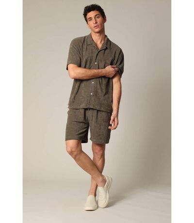 Chemise loose en éponge à manches courtes avec col cubain CREEKSON