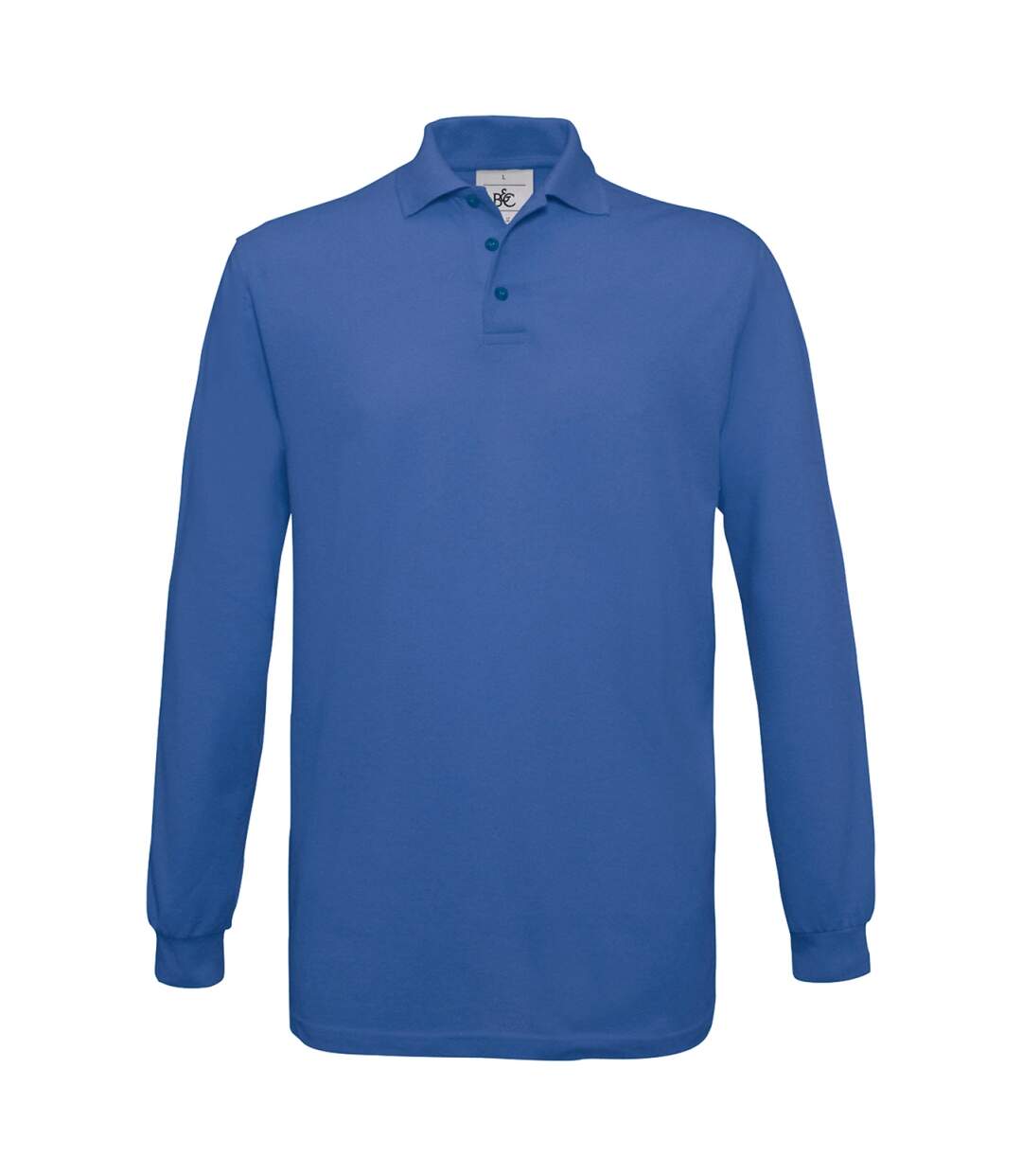 Polo homme manches longues - PU414 - bleu roi-1