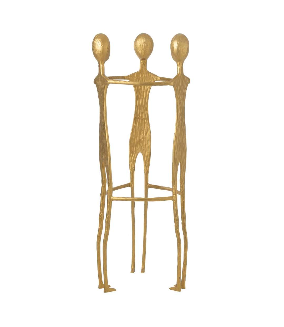Statue Figurine en Métal 3 Men 150cm Doré-1