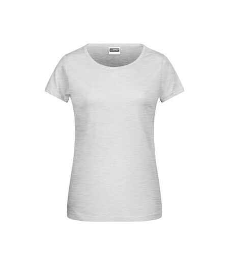 T-shirt Basic Femme Cendre Chiné James And Nicholson