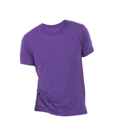 Canvas Mens Triblend Crew Neck Plain Short Sleeve T-Shirt (Purple Triblend) - UTBC2596