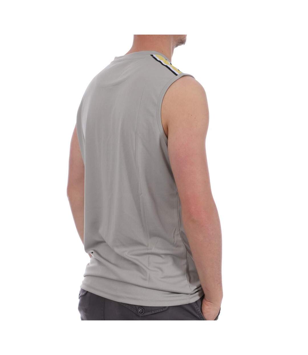 Débardeur gris aux bandes jaunes homme hungaria training pro sleveless - l-2