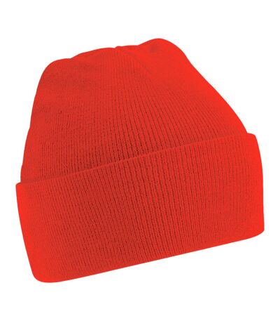 Bonnet tricoté unisexe rouge feu Beechfield