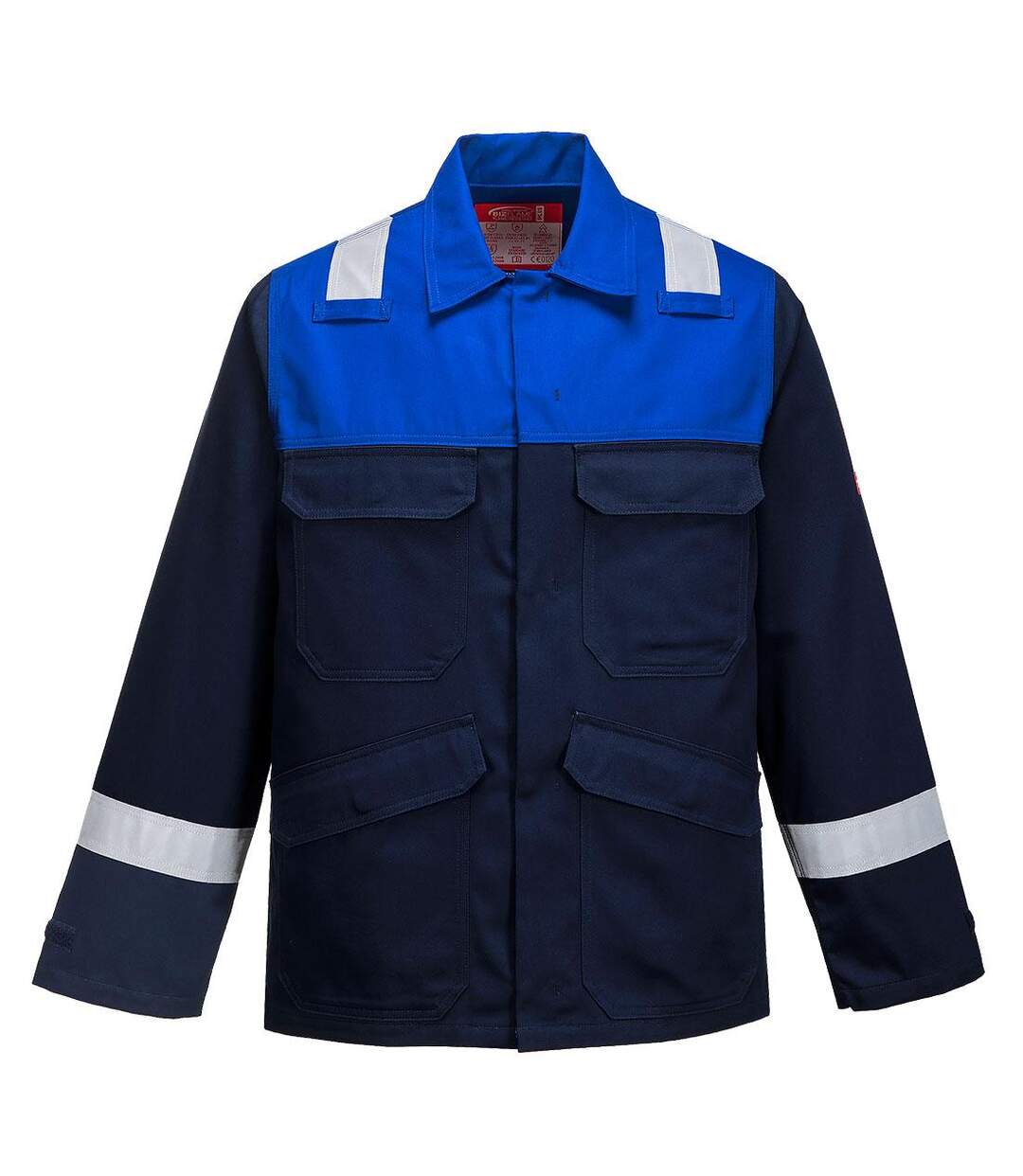 Mens bizflame plus hi-vis jacket navy/royal blue Portwest