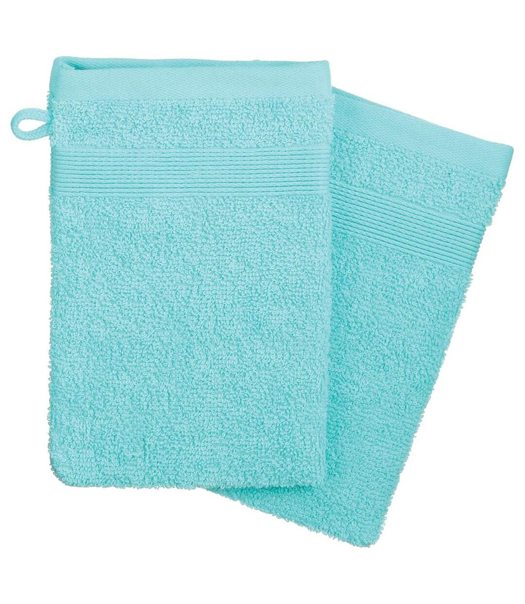Lot de 2 Gants de Toilette Confort 15x21cm Aqua-1
