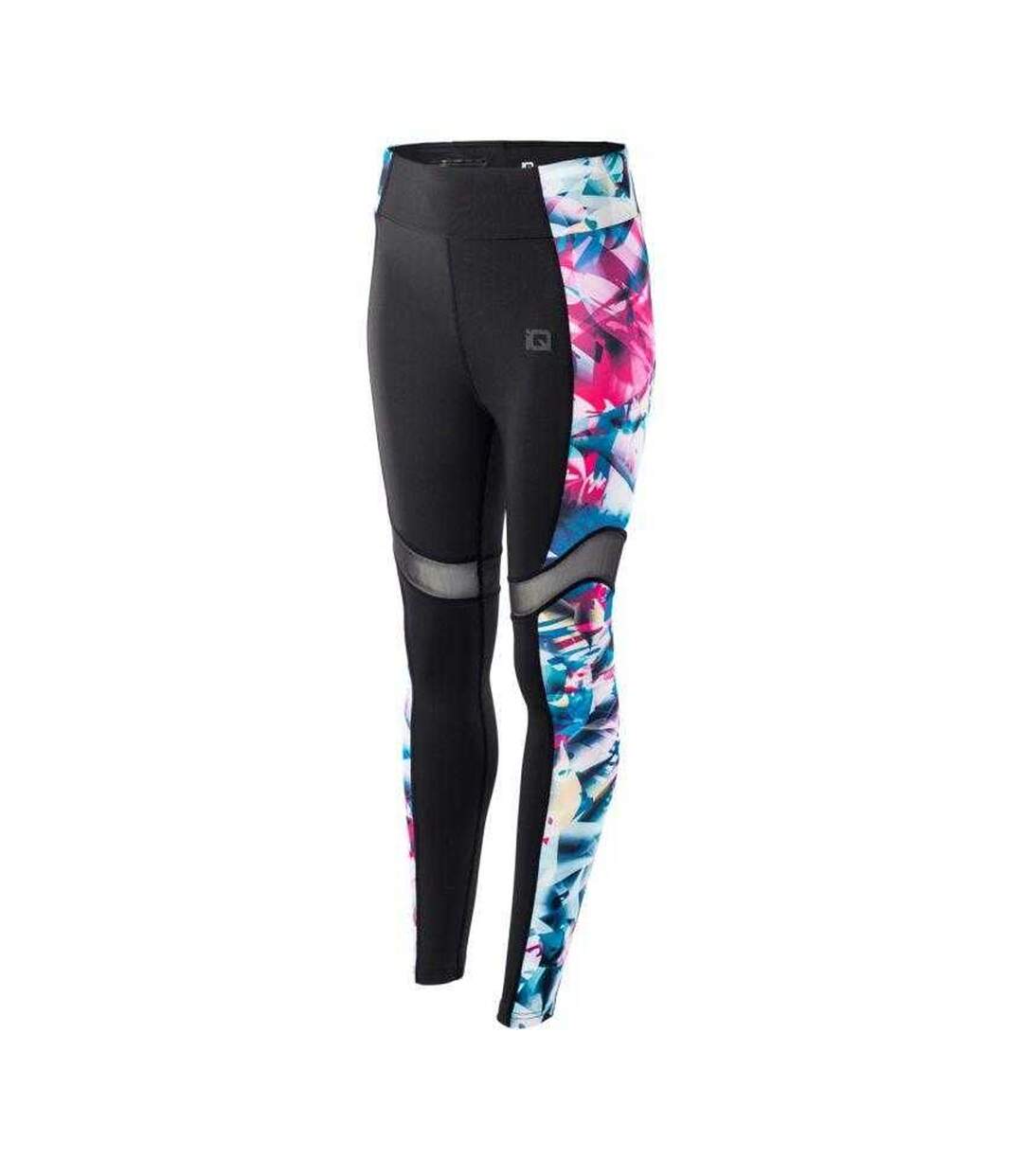 Womens/ladies Malia Leggings Black Multicoloured IQ-3