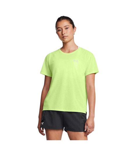 T-shirt Manches Courtes Course À Pied Femme Vert Under Armour
