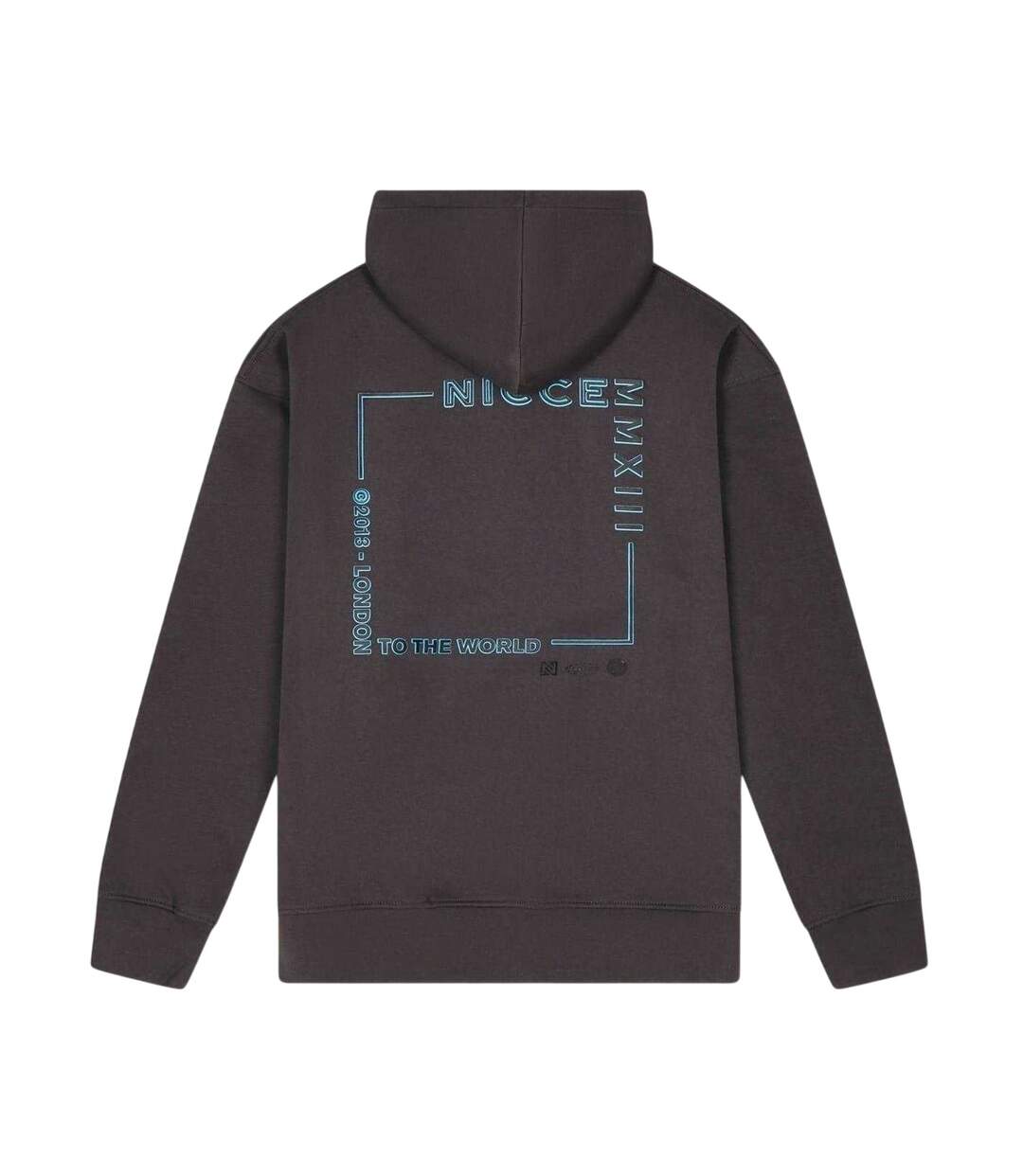 Mens Davido Long-sleeved Hoodie Coal Nicce-2