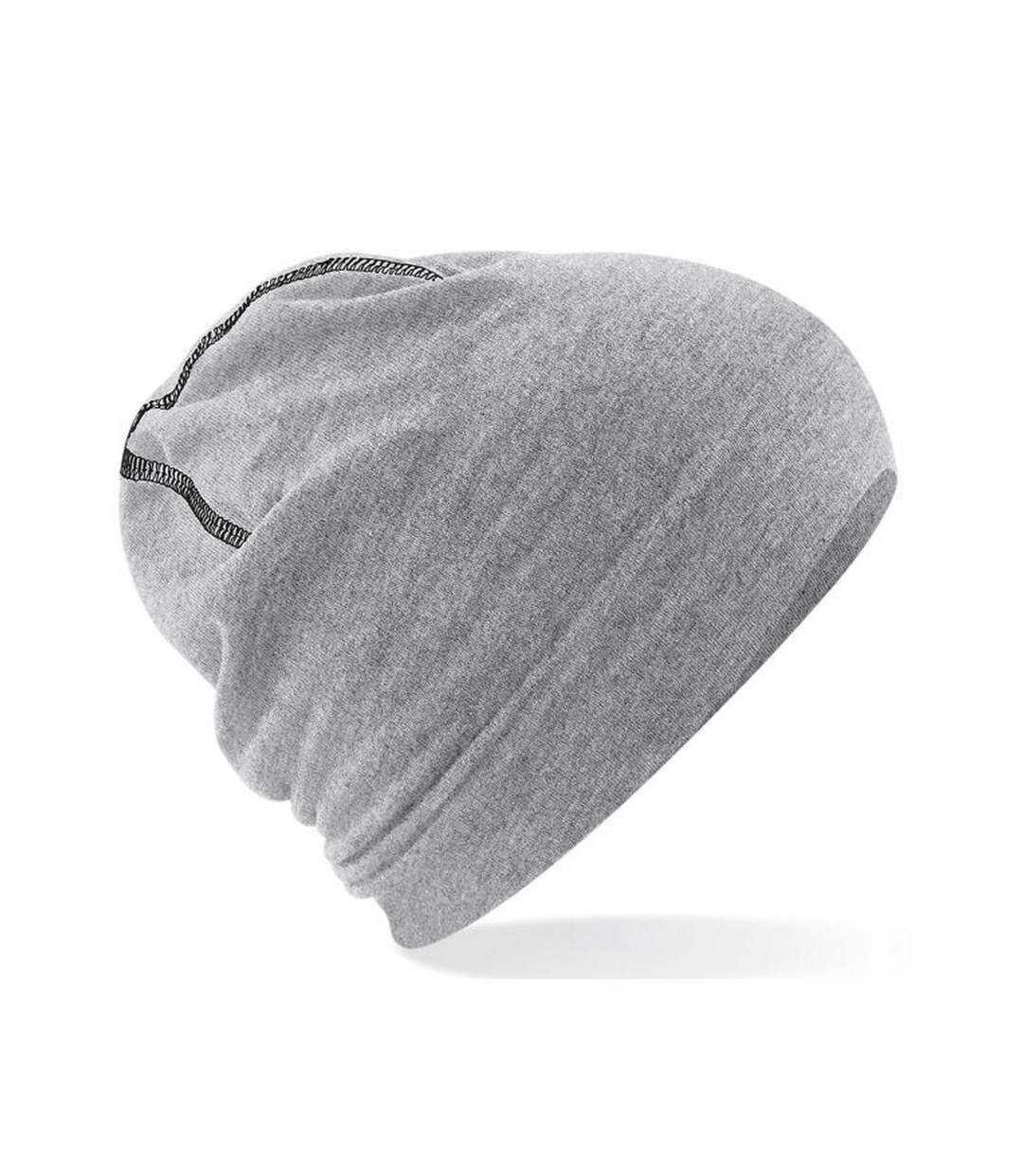 Bonnet hemsedal adulte gris chiné / noir Beechfield-1