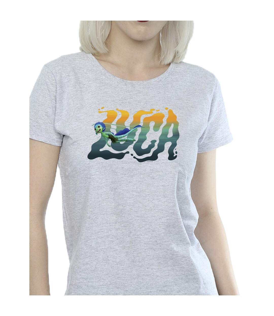 Disney T-shirt en coton Luca Swim Femme/Ladies (Gris sportif) - UTBI26255-3