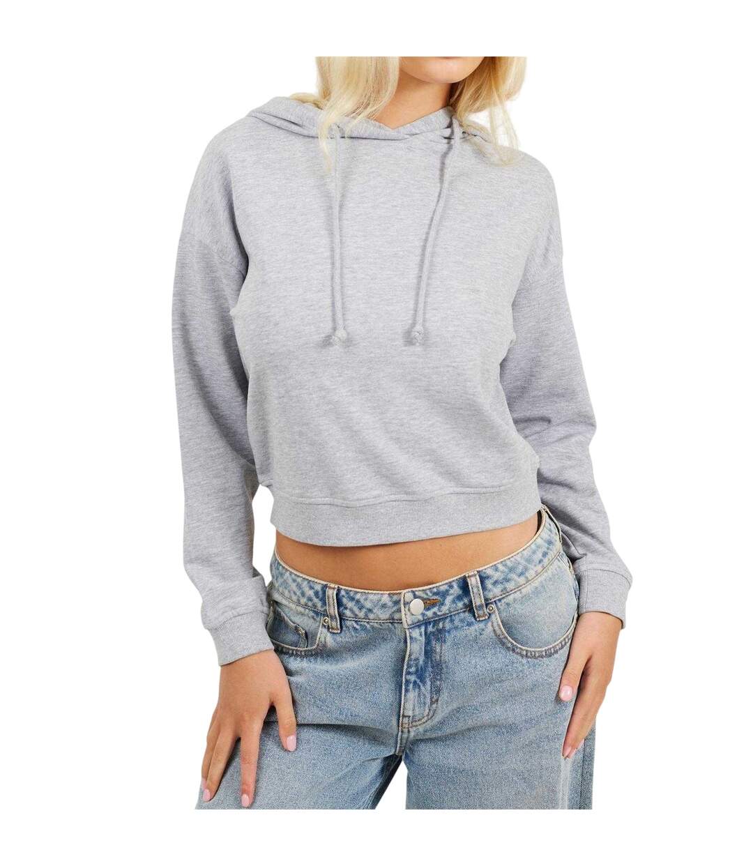 Sweat Court Femme Gris Chiné Brave Soul-2