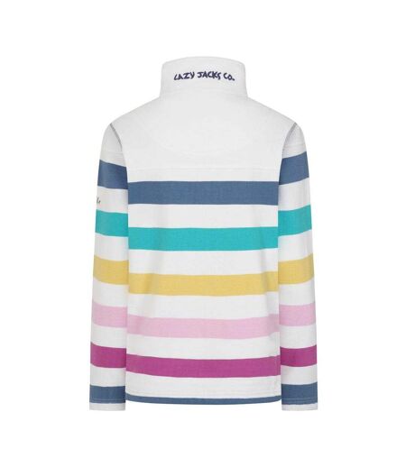 Womens/ladies Full Zip Sweatshirt Multicoloured Lazy Jacks