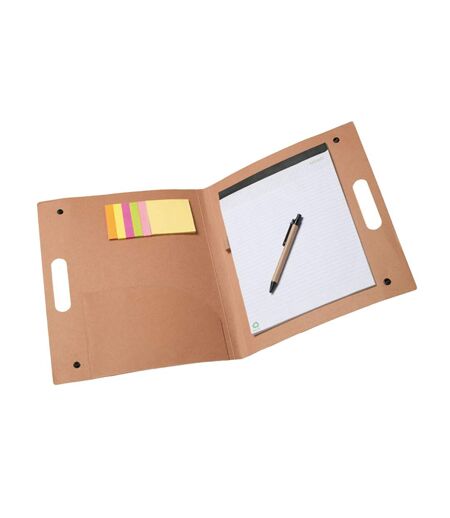 Alberta recycled conference folder one size beige MidOcean