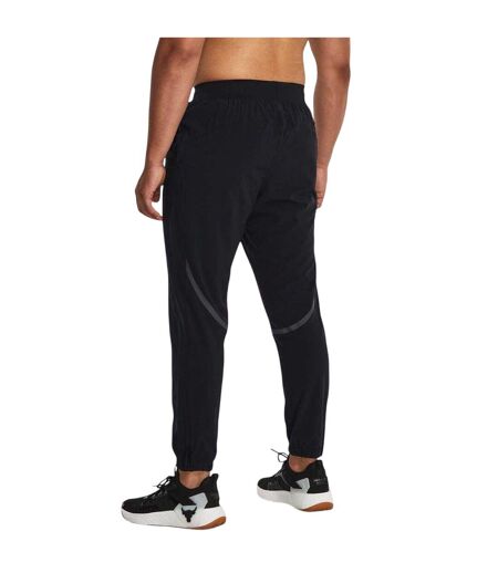Mens Project Rock Reflective Jogging Bottoms Black Under Armour