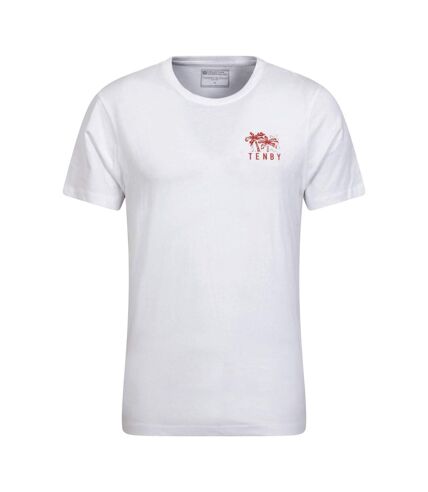 Mens tenby back print natural t-shirt white Mountain Warehouse