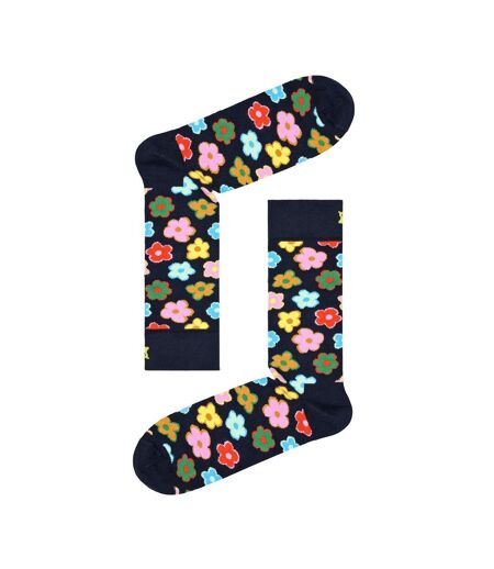 1 Pack Mens & Ladies Cotton Flower Design Socks