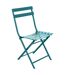 Chaise de jardin pliable en métal Greensboro - Bleu canard