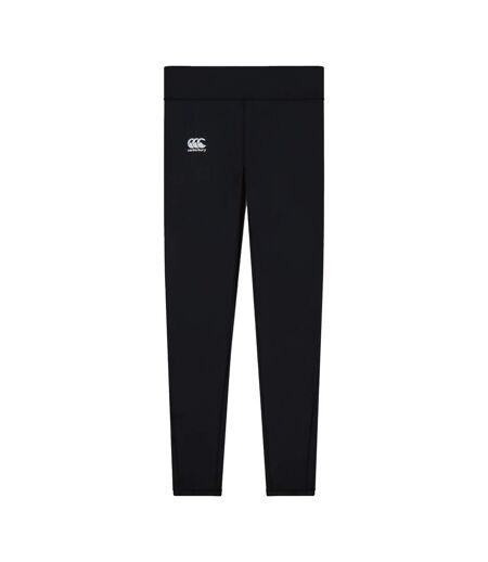 Womens/ladies Vapodri Full Length Leggings Jet Black Canterbury