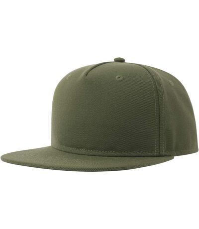 Unisex Adult 5 Panel Snapback Baseball Cap Olive Atlantis