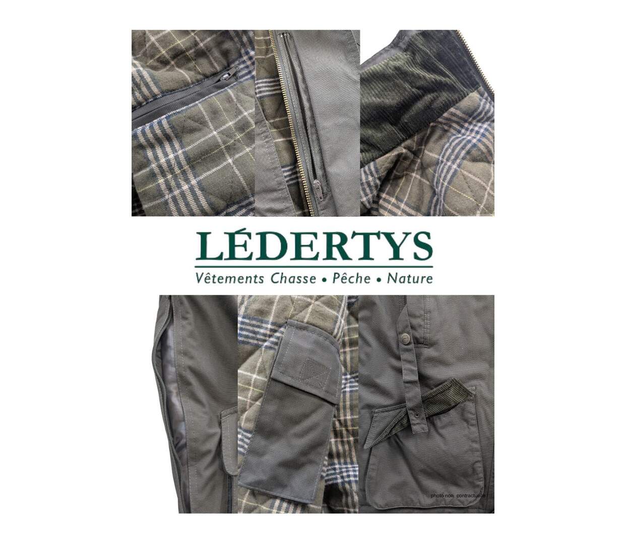 Veste de Chasse Ledertys Farmer LY0006 Étanche avec Carnier-4