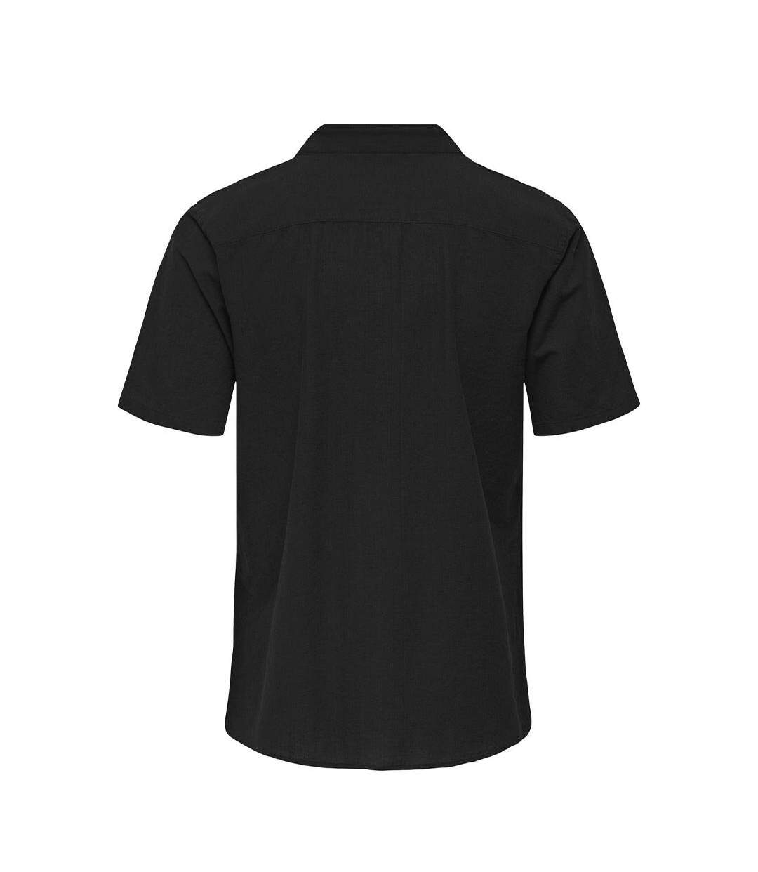 Chemise manches courtes noire homme only & sons cantley-2