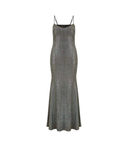 Robe Longue Officiel Motif/style Scintillant Femme Noir Mela London