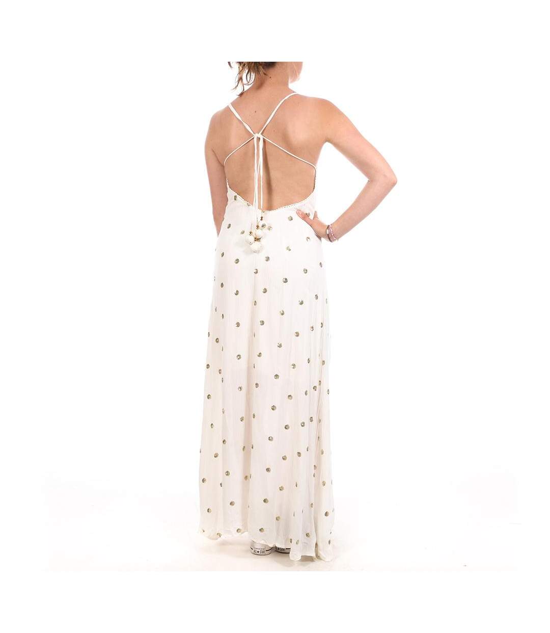 Robe blanche femme aydi-2