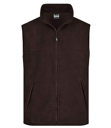 Gilet sans manches bodywarmer polaire homme - JN045 - marron