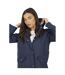 Womens/ladies Saffy Rubberised Hooded Mackintosh Navy Brave Soul-3
