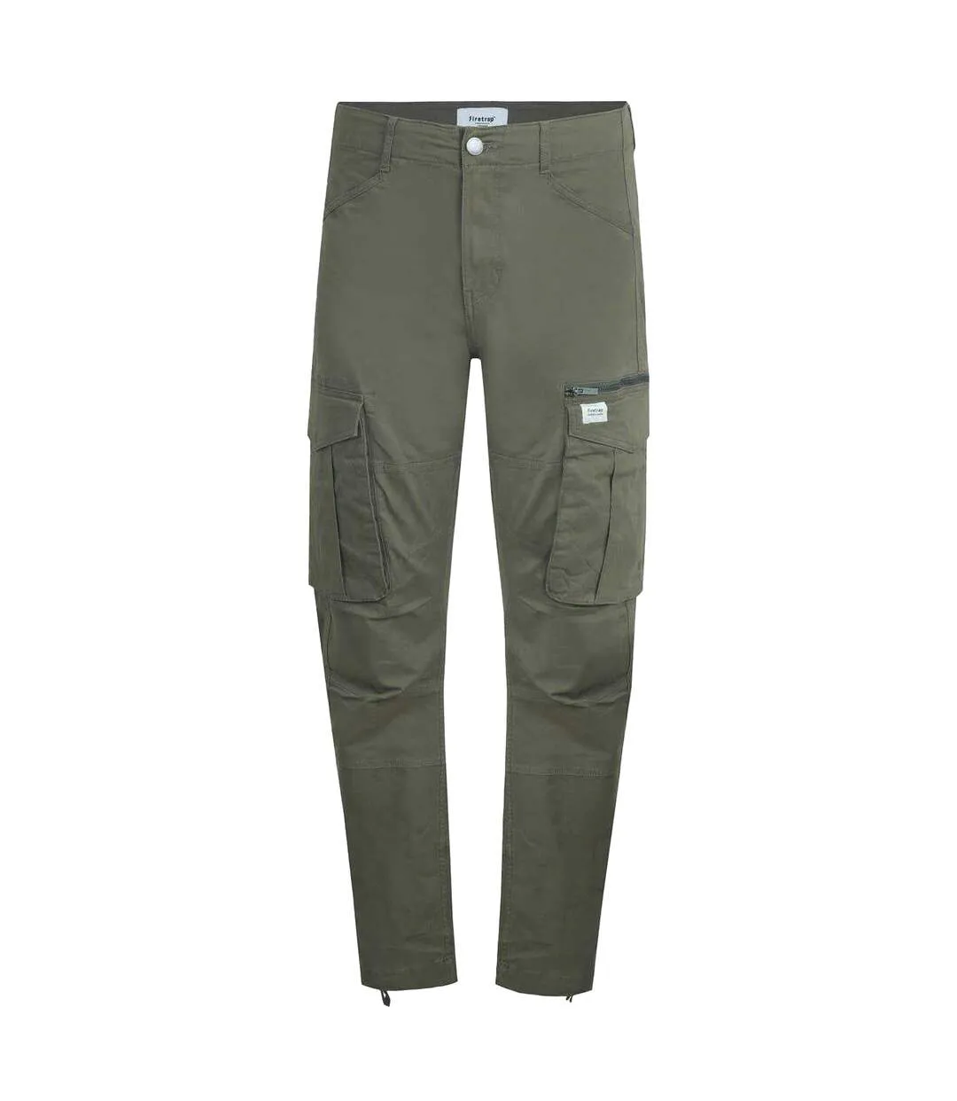 Pantalon À Poches Homme Vert Kaki Firetrap-2