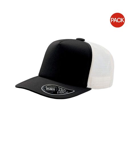 Lot De 2  Casquettes Trucker Record Adulte Noir Atlantis