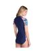 Maillot De Bain Anti-irritation Motif/style Feuilles Isla Femme Bleu Marine Animal-3