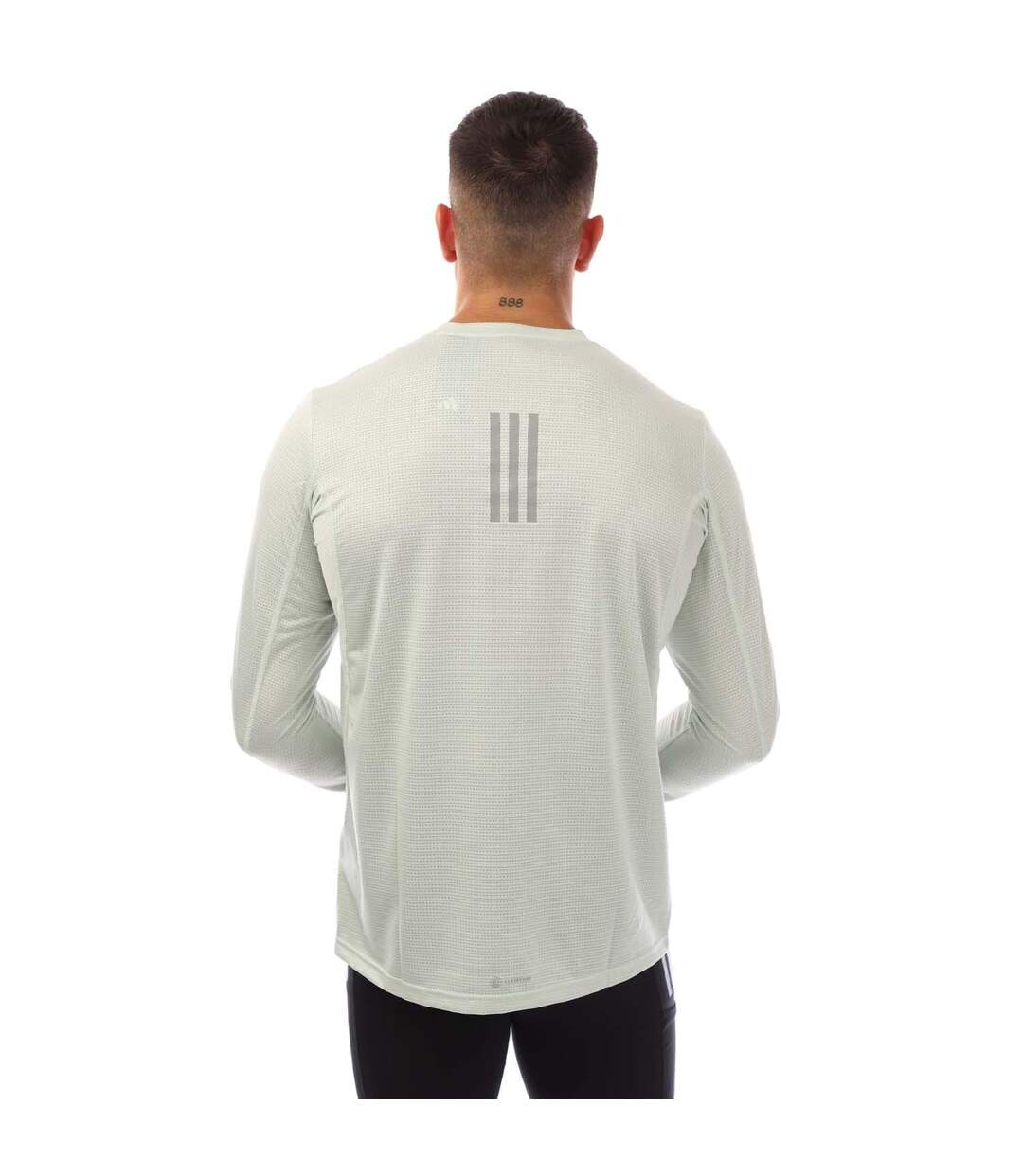 T-shirt Manches Longues Course À Pied Global Homme Vert Adidas-3