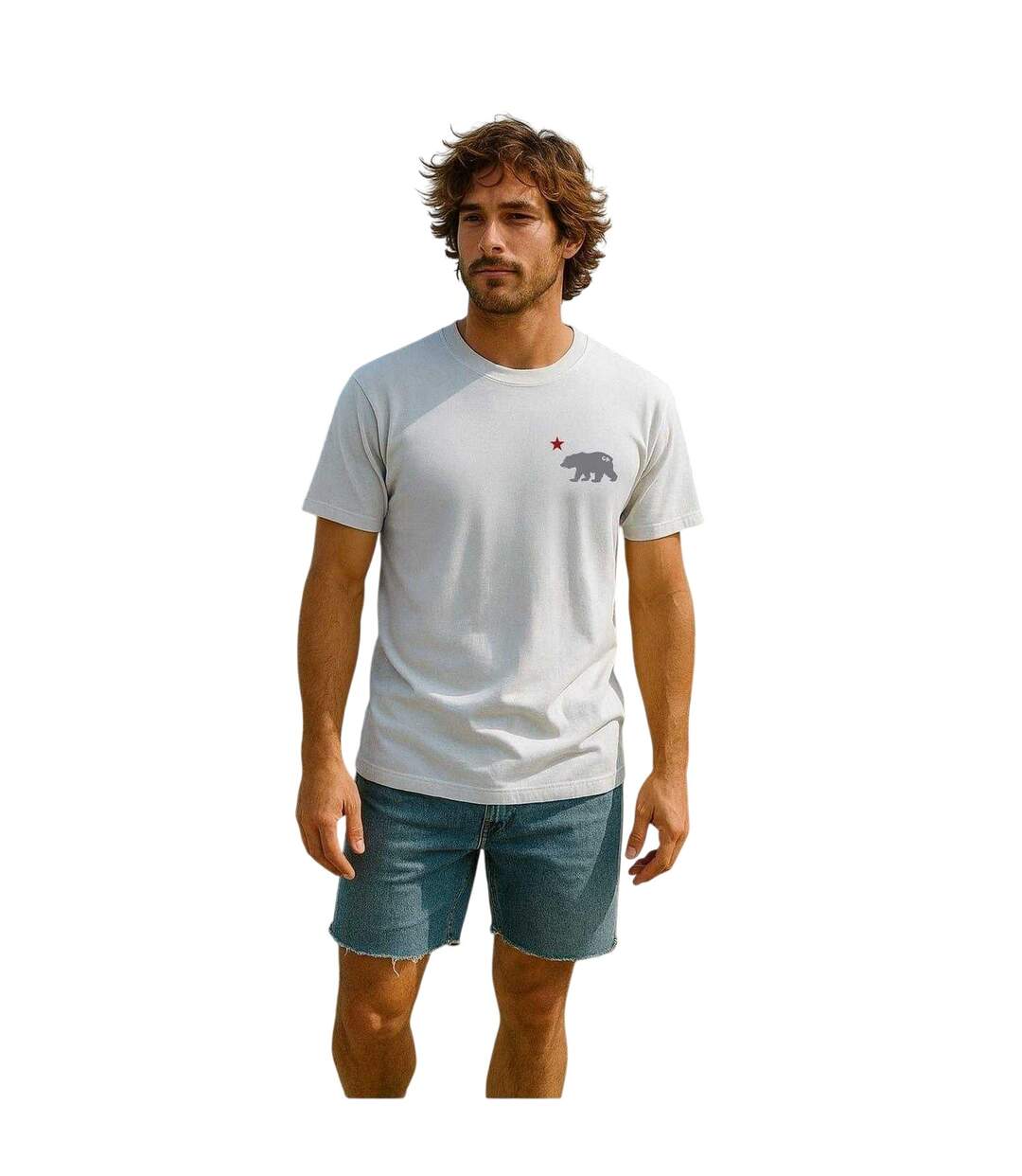 T-shirt Cali Homme Blanc Republic Of California-1