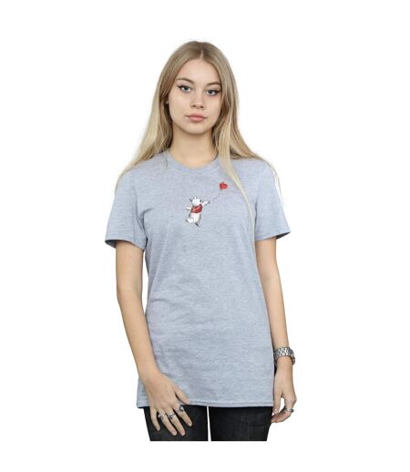 Disney Femme/Les femmes Winnie The Pooh Balloon Cotton Boyfriend T-Shirt (Gris sportif) - UTBI47423