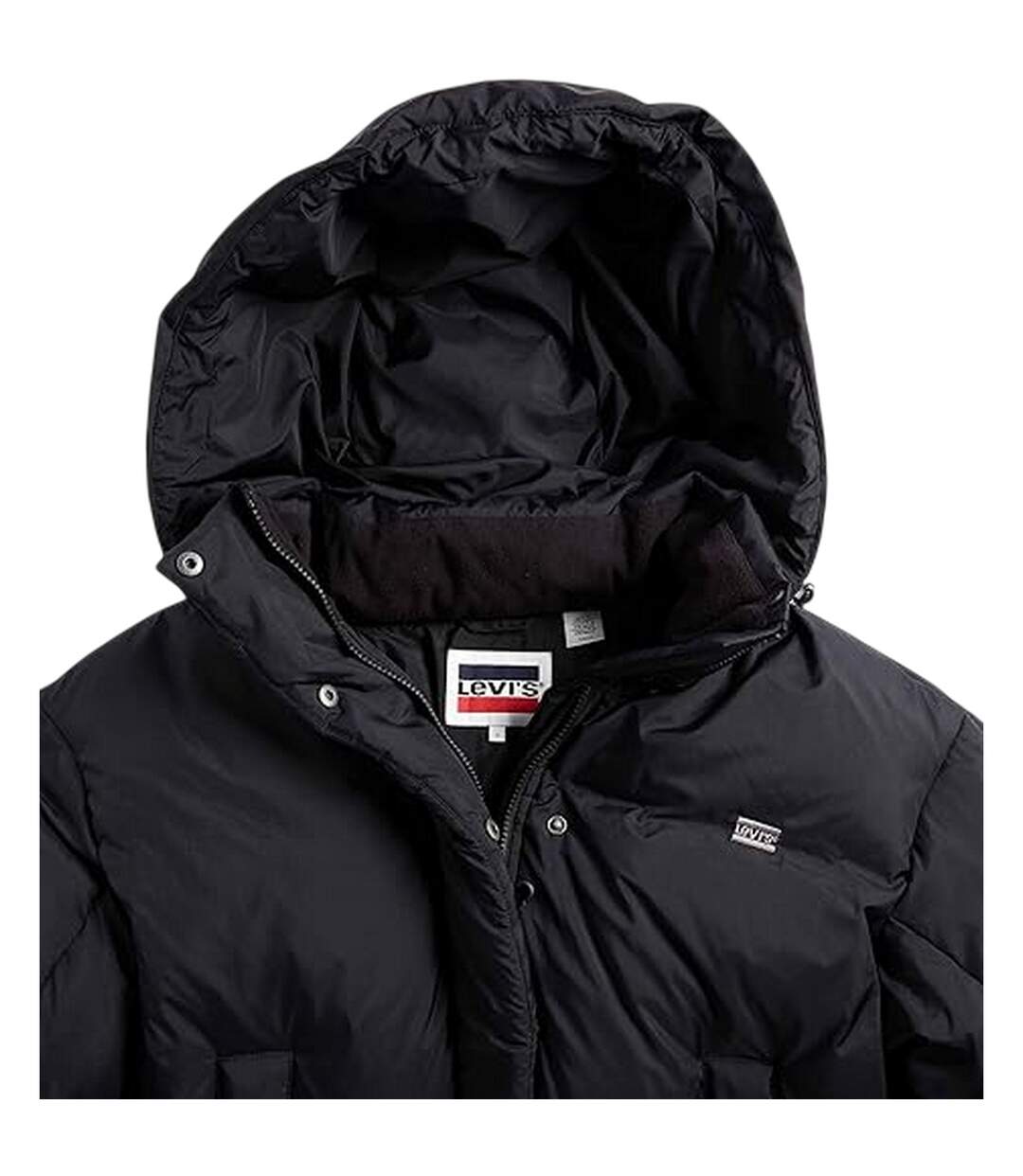 Womens/ladies Hooded Oversized Puffer Jacket Caviar Levis-4