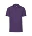 Mens 65/35 polo shirt purple Fruit of the Loom