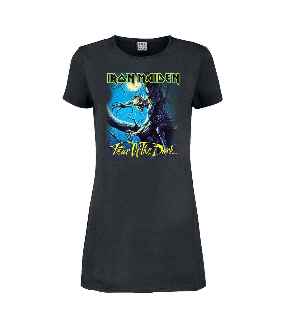 Robe t-shirt fear of the dark femme charbon Amplified-1