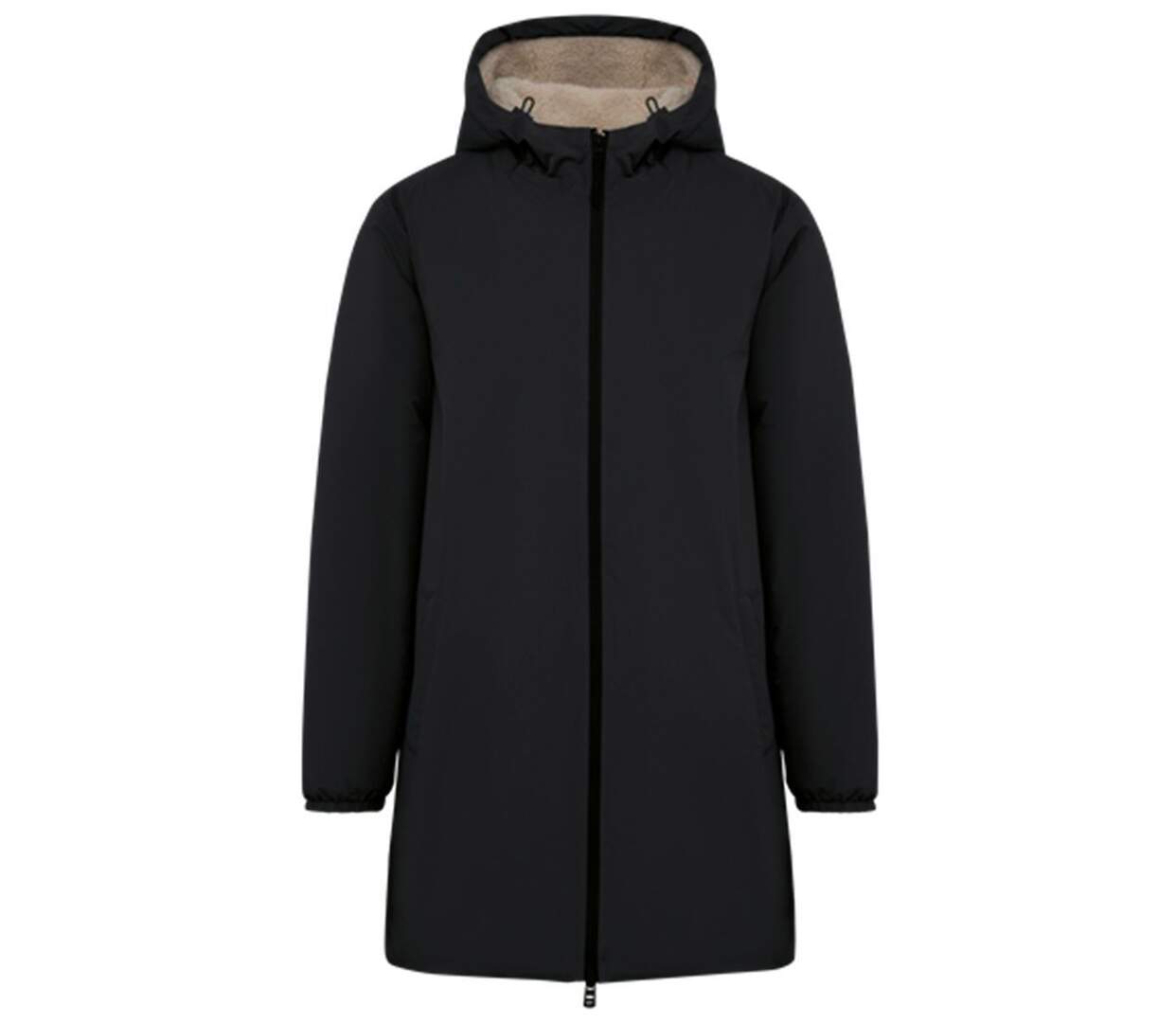Veste imperméable doublée sherpa - Unisexe - PAT609 - noir-1