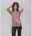 Tee-Shirt Chic pour Femme à  Manches Longues - Col V et Motifs Abstraits - Style Unique-4