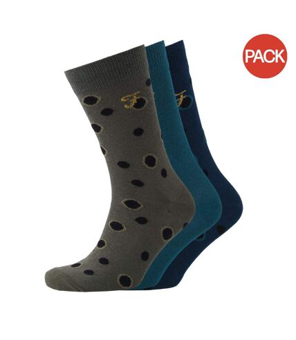 Chaussettes norton homme vert kaki foncé / bleu Farah